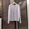 Verano Nuevo Ropa de Protección Solar de Seda de Hielo Camiseta de Malla de Manga Larga para Mujer Top Fino con Estampado de Luna Camiseta Básica Shihai