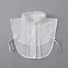 Outono e inverno novo gola falsa interna versátil decorativa com babados gola alta de algodão decorativa gola falsa para camisa de adulto atacado