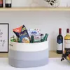 Cesta de Almacenamiento Rectangular Contenedor de Almacenamiento Tejido Cuerda de Algodón Cesta de Lavandería Organizador de Juguetes y Artículos Varios Cesta Cuerda de Algodón Tejido Armario