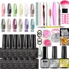 Lámpara de Uñas y Set de Esmaltes Más Vendidos de Amazon de 54W, Set Completo de Herramientas para Principiantes, Pegatinas y Accesorios para Uñas