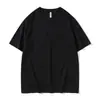 Camisetas de Manga Corta de Algodón Puro para Hombre, Nuevo Estilo Primavera y Verano Cuello Redondo Camiseta Básica Blanca para Mujer, Versátil