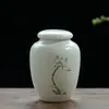 Pomada, Pó de Panax Notoginseng, Pó de Chuanbei, Pote Selado de Amora Negra, Pote Cerâmico Mini Pequeno Portátil para Embalagem de Chá