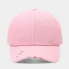 Boné de Baseball Americano Retrô Desgastado em Estoque, Borda Costurada Duplamente, Chapéu de Sol Tendência Street Style para Homens e Mulheres