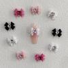 Caliente Nuevo Corazón de Dragón Joyería para Uñas con Lazo Decoración de Uñas con Lazo para Niña Corbata de Moño Grande para Uñas DIY en Vivo