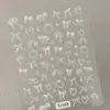 Pegatinas para Uñas con Forma de Lazo Aurora Transfronterizas, Múltiples Opciones Disponibles, Pegatinas para Uñas con Lazo Brillantes de Concha Chapada en Oro, Modelo TJ