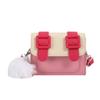 Outono e inverno Nova bolsa Cambridge fofa de cor contrastante bola de pelo bolsa fofa de menina princesa bolsa transversal de comércio exterior infantil