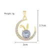 Cobre y OroSueño Dorado Sensación de Alta Gama Transfronterizo DIY Joyería Hecha a Mano Cobre Circonita Colgante con Microincrustaciones Accesorios