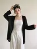 Cárdigan de punto casual sin mangas con protección solar para mujer, nuevo estilo verano 2026, combinado con una falda de tirantes, chal ligero para cubrir