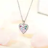 Tohm Diseño Elegante Colgante de Cobre Incrustado con Diamantes Collar Hueco Versátil Collar para Celebridades de Internet Cadena de Acero Inoxidable Estilo Único para Mujer