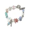 Colar de Doces Arco-Íris de Verão para Mulheres, Acessórios de Nicho, Corrente de Clavícula Trendy Doce e Legal para Meninas Populares, Joias da Moda