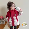 Chaqueta de Felpa para Niñas, Elegante Dibujo Animado, Nueva Abrigo Cálido con Capucha Espeso para Otoño e Invierno, para Bebés Niñas