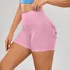 Shorts de Yoga para Trabalho de Venda Quente Transfronteiriço Cintura Alta Levanta Bumbum Justo Toque Nu Calças Esportivas de Academia Secagem Rápida