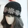 Fábrica de gorros de crochê vazados, logotipo em crochê à mão, moda ao ar livre, gorro de tricô estilo coreano para outono e inverno, transfronteiriço