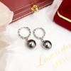 Aretes de Rombos con Perlas, Aretes de Perlas Sencillos, Únicos y Elegantes, Estilo Minimalista de Nicho, Aretes Nuevos para Mujer