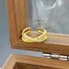 Anillo Abierto Vintage de Cadena con Circonitas Completas para Mujer, Anillo de Dedo Índice de Lujo Ligero a la Moda, Anillo de Celebridad de Internet