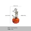 Adornos de calabaza y calavera para Halloween, decoraciones creativas de fantasmas blancos, artesanías de resina con tocones de fantasmas.