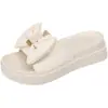 Nuevas Pantuflas Antideslizantes de Suela Gruesa para Primavera y Verano con Faldita, Pantuflas de Playa Estilo Hada con Lazo para Uso en Casa y al Aire Libre