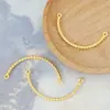 Accesorios de bricolaje de joyería de aleación, media pulsera de bambú, media pulsera de loto con giro, accesorios para codos, pulsera hecha a mano, material de pulsera.