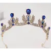 Diadema de corona de novia nueva transfronteriza Corona Corona Barroca aleación pedrería diadema de princesa accesorios para el cabello