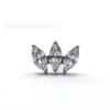 Pendiente de Titanio F136 con Circonita Redonda de Tres Piedras Body Piercing Joyería Stud para Labio Oreja Cartílago En Stock Venta Caliente