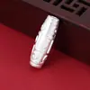 Cuentas Espaciadoras de Plata Pura 999 Plata Dura 3D Cuentas Dzi Vintage Accesorios Colgante Pulsera Tejida con Cuentas Hecha a Mano Joyería