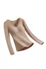 Roupa Térmica de Inverno Lã de Ovelha Sem Costura Térmica 7A Acrílico Antibacteriano Conjunto Base Aquecida Roupas de Outono e Calças Femininas