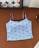 Bow Pure Desire Style Camisole Vest Mulheres Sem Anel de Aço Sexy Renda Interna Vestindo Exterior Vestindo Top Roupas Femininas com Almofada de Peito