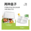 Prato de aço inoxidável 304 com quatro compartimentos, cinco compartimentos, prato de fast food para estudantes, aprofundamento chinês, espessado, lancheira com compartimentos para crianças, com tampa