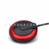 Captador de guitarra multifuncional para ukulele com buzzer, equalizador e patch de proteção vermelha.