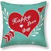 Cross-border Amazon Dia dos Namorados Decorativo Travesseiro Aniversário Presente de Casamento Almofada Travesseiro Estojo Turquesa Fronha
