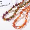 Pendientes de cuentas de vidrio multicorte irregulares de colores degradados AB, collar para mujer, pulsera, accesorios de joyería DIY, material
