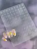 Pegatinas para Uñas Yitu Patrón de Hormiga Cuadros Transparente Pintura en Spray Estilo Francés Diseño de Corazón Pegatinas de Doble Uso Decoraciones