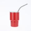 Vaso de Vino Mini Transfronterizo de 2 oz Acero Inoxidable 304 Doble Capa Copa para Vino Tinto Portátil con Popote Listo para la Venta