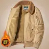 Abrigo de invierno de algodón para hombre, engrosado y forrado de polar, ropa de trabajo de algodón puro de lana de cordero, casual talla grande