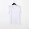 Playera de Manga Corta Blanca Pura para Hombre para Trabajo de Verano Camiseta Base de Media Manga Fitness Ajustada Social