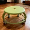 Taburete pequeño de rueda universal para el hogar, resistente, duradero, con ruedas, taburete bajo, moderno, minimalista, macarrón, taburete redondo, taburete práctico para niños