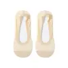 Calcetines tobilleros de seda helada para mujer, antideslizantes de silicona, invisibles, con suela de algodón, finos de verano, de corte bajo, calcetines cortos de malla para mujer