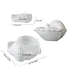 Pote de armazenamento de concha estilo ins Chunqi com tampa, copo para vela perfumada DIY, ornamento de gesso, molde de silicone
