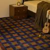 Alfombra de Sala de Estar Estilo Medieval, Patrón Espiga Retro, Sensación de Lujo Ligero y Gama Alta, Estilo Nanyang, Alfombrilla Antideslizante para Sala de Juegos
