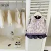 Traje Tang para Niña Ningli Atuendo de Año Nuevo Chaleco Otoño/Invierno Nuevo Estilo Moda Infantil Conjunto de Falda Corta para Niñas