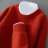 Suéter de Lana 100% Pura de Cuello Redondo Simple Nuevo Otoño Invierno para Hombre, Engrosado, Tacto de Alta Calidad, Holgado, Suéter Base