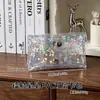 Porta-cartões de botão de pressão removível de PVC de camada dupla estilo japonês para guardar cartões pequenos, polaroids, identidades e moedas