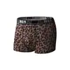 Ropa Interior para Hombre Talla Grande Estampado de Leopardo Transpirable Cintura Media Delgada Talla Americana Calzoncillos tipo bóxer Ropa Interior de Seda de Hielo para Hombre Venta al por Mayor de Comercio Exterior