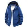 Chaqueta de Senderismo para Hombre para Primavera, Otoño e Invierno, Corte Holgado, Tallas Grandes, Elegante Chaqueta para Exteriores para Hombre