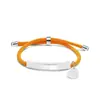 Pulsera Personalizada con Logo de Publicidad Transfronteriza, Pulsera Trenzada de Acero de Titanio Grabado con Corazón Diagonal Multicolor para Regalo Navideño
