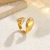 Joyería Transfronteriza Europea y Americana Anillo Geométrico con Forma de Serpiente de Acero Inoxidable Anillo de Diamantes Brillantes con Forma de Estrella y Corazón de Lujo Ligero