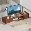 Elevador de escritorio de computadora con cajones para almacenamiento de oficina, soporte de monitor de escritorio y base elevada