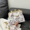 Bolsa de noite, bolsa cheongsam, bolsa versátil bordada estilo chinês para ombro e transversal, bolsa de mão dourada estilo Hanfu antigo vintage para mulheres