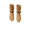 Botas Cortas de Vaquero Botines Botas Hermosas de Otoño Aumentan la Altura Hebilla Retro Rad 2026 Arrugas Apiladas Botas de Tacón Grueso Mujer