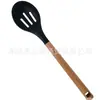 Utensílios de Cozinha de Silicone com Cabo de Madeira 9 Peças Espátula de Cozinha Colher de Sopa Colher de Arroz Conjunto de Silicone para Cozinha